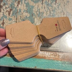 40x Handmade Kraft Paper Earring Cards